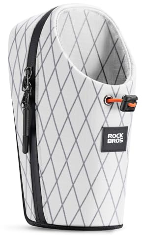 ROCKBROS E-Scooter Lenkertasche 1,5L mit Trinkflaschenhalter | Kompakte Fahrradtasche mit Klicksystem, schnelle Befestigung und Stauraum für E-Scooter, Roller und Fahrrad