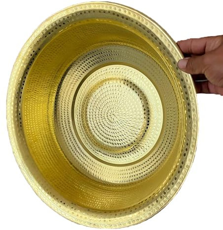COYEUX Portable Pedicure Bowl, Hand-Hammered Copper Basin, 9L Capacity (Diameter 41cm), for Soaking Feet and Wedding Celebration