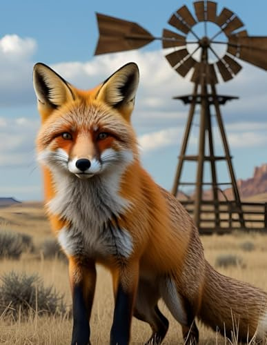 “Fox & Field”: Rustic Farm Fox Notebook – 100 Page Lined Journal for Nature Lovers & Country Dreamers