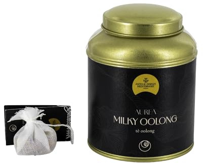 Tè Oolong “Milky Oolong” 100 g– 10 Filtri in Cotone in Latta – Oolong Leggermente Ossidato con Retrogusto di Dolce Latte – Aromi Naturali – Prodotto in Italia