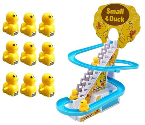 Generisch Jouet pour monter les escaliers - Toboggan de canard, jouet ludique de montagnes russes avec canards, facile à installer à l'intérieur - pour Halloween, Noël, anniversaire, cadeau de fête