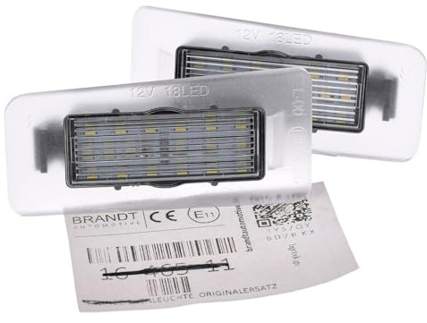 BRANDT AUTOMOTIVE Kennzeichenleuchten LED kompatibel mit Kia Cee’d II Stufenh. SW JD 12-18 Forte Cerato Hyundai Accent IV 11-17 Elantra V 11-16 i30 II GD 12-16