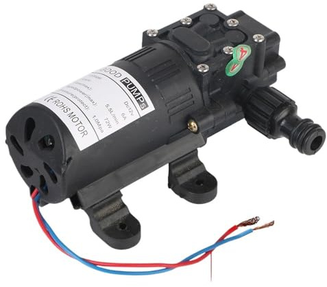 Pompa elettrica for acqua DP-537 da 130 PSI, 5,5 l/min, a membrana agricola, spruzzo d'acqua, nera, 12 V, 220 V, micro ad alta pressione