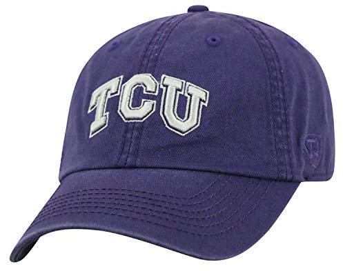 Top of the World Herren Verstellbare Mütze mit entspannter Passform, Team-Farbe Baseballkappe, TCU Hörnerfrosche, Violett, Einheitsgröße