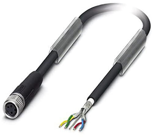 PHOENIX CONTACT SAC-4P-10.0-950/M 8FS Bussystem Kabel, Interbus, 4 Polig, PUR Halogenfrei, Geschirmt, Freies Leitungsende, 10m Kabellänge, Schwarz