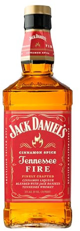 Jack Daniel's Fire - Liqueur de Whisky à la Cannelle - Boisson Réconfortante et Épicée, Parfaite pour Cocktail ou Dégustation Pure - Arômes Riches de Cannelle, Vanille et Chêne Toasté - 700 ml