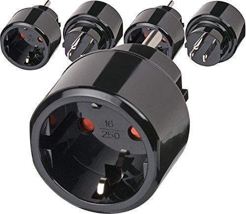 Brennenstuhl 1508550 Steckdosenadapter, Schwarz
