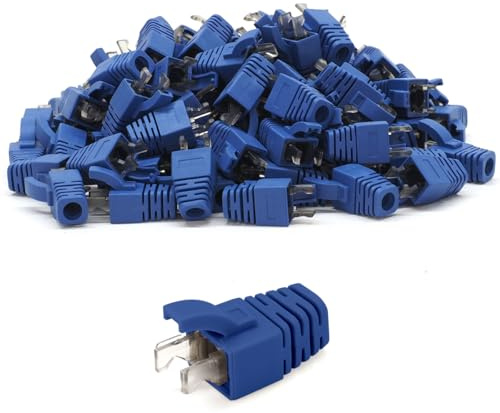 Waytex 37183 Buchsen RJ45, mit mechanischem Halt, Durchmesser 6 mm, für Anschlüsse und Netzwerkkabel, Ethernet, geschirmt und ungeschirmt, 100 Stück