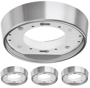 ledscom.de 4 Stück Deckenleuchte/Lampenfassung INEL, edelstahl matt, 1x GX53 max. 25W