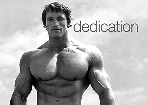 Arni Widmung Schwarzenegger Schwarz und Weiß Motivation Plakat Zug Hart Bild Fitnessstudio Bodybuilding Bestimmung Schlafzimmer Kunstwerk Wand Dekoration Nachdruck