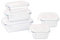 Pebbly PKV-020 Set de 5 Plats/boites en Verre, Borosilicate, Transparent, 34x16x14cm
