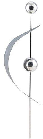 Gehlmann Gartenstecker Metallstecker Pflanzenstecker 100cm Kugel Silber