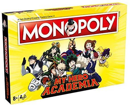 Winning Moves My Hero Academia Monopoly Brettspiel, englische Ausgabe, Familienbrettspiel für 2–6 Spieler ab 8 Jahren