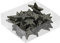 MIJOMA Streudeko 3D-Glitzersterne Glitzer-Sterne Streusterne Tischdekoration, Elegante Moderne Dekoration für Weihnachten, Geburtstag, Hochzeit, Silvester Größen 35/45/55/65 mm-24 Stück Piniengrün