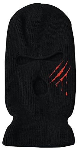 Tumnea Sturmmaske 3-Loch Sturmhaube Skimaske Gestrickte Gesichtshaube Kaltes Wetter Winddicht Atmungsaktiv Gesichtsabdeckung Ski Gestrickte Sturmhaube Radfahren Laufen