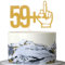 59+1 Mittelfinger Tortenaufsatz – Sechzig Jahre alt Geburtstag Party Dekoration Supplies einseitig Gold Glitter 60. Geburtstag Kuchen Topper 60 Hochzeitstag Geburtstag Party Dekorationen…