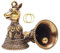 Sternzeichen Glocken 2 Pack, Messing Kaninchen Schlitten Glocken, Schutzglocke für Auto, Antik Glücksbringer hängende Feng Shui Glocke, Geschnitzte Glocke Dekor