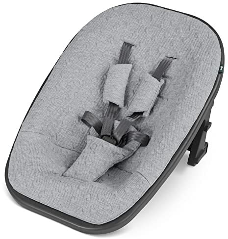 Hochstuhl YIPPY Neugeborenenaufsatz von Moji - höhenverstellbarer Aufsatz für den Holz Hochstuhl - ab Geburt mit Liegeposition - mitwachsendes Gurtsystem - schnelle Montage ohne Werkzeug (heart)