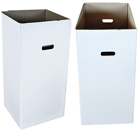 DUE ESSE S.N.C. DI SABATINI ALDO & C. 5 cajas de cartón para residuos de 35 x 35 cm x 70 cm de alto. Contenedor de cartón resistente para recogida selectiva, basura y basura