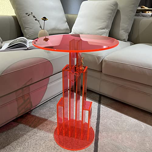 ACRYLCASE Acryl-Café-Tischmöbel, Couchtisch, Konsolentisch, Nachttisch, Valentinstagsgeschenk, Tischsets, Acryl-Tisch in Hot Pink
