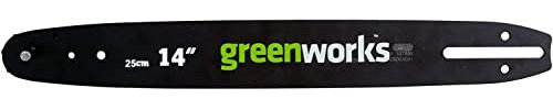 Greenworks Barra guía original para motosierra (barra de repuesto de 25 cm adecuada para las motosierras GD40TCS de la serie 40V )