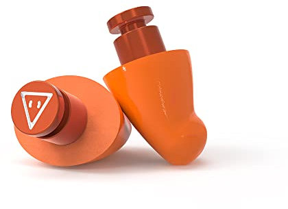 Flare Earshade – Ohrstöpsel – Block Sound – Luft- und Raumfahrt-Aluminium & Super Soft Memory Foam – Orange