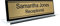 Personalised Office Desk Sign Name Plate Custom Modern Plaque Twin Double Lines Work Office Home Clear Acrylic Base