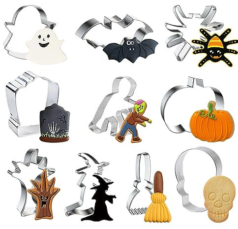 10 Piezas Moldes Galletas Halloween Cortadores Galletas Halloween, Hallowen, Cortapastas Halloween, Moldes Reposteria, Moldes Para De Galletas Halloween, Formas Halloween Variadas Fiesta Galletas