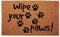 KorhLeoh Welcome Mats for Outdoor Entrance & Front Door - Fun Stay-Clean Non Slip Pet Mats