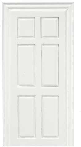 Melody Jane Dolls House False Door White 6 Panel Wooden Miniature 1:12 Building Component
