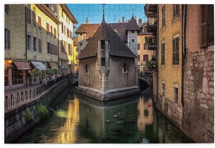 Jail And Canal In Annecy Old City Print 1000 Teile Puzzle Premium Holzpuzzle Geschenke Für Erwachsene Familie Hochzeit Abschluss Geschenk Vertikale Version