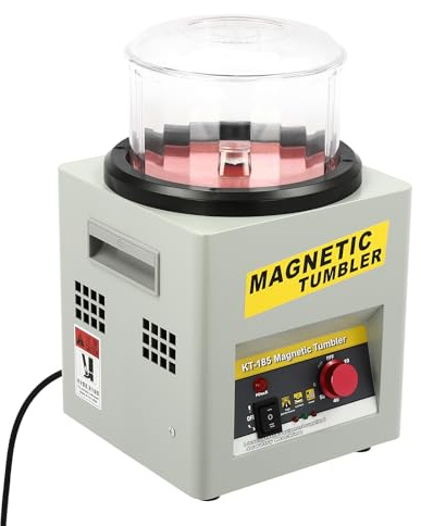 Mini Magnetischer Tumbler, 2000 RPM Schmuck Poliermaschine und Finisher Maschine mit 10-60min Timing-Funktion, Schmuckpolierer für Leichtmetalle und Nichteisenmetalle