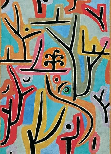 Tushita Moderne Kunst Postkarte - Paul Klee Park near Lucerne | Abstrakte Kunst & Geometrische Formen | Expressionismus & Surrealismus | Kunstsammler & Liebhaber Gemälde