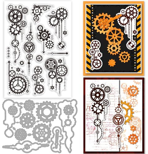 GLOBLELAND Transparente Stempel Und Stanzformen Aus Silikon, Transparente Stempel Für Karten Und Metallstanzungen Für Kartenherstellung Und DIY Prägung, Scrapbooking