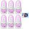 6x BREEZE Perfect Beauty Deodorante Roll On 50ml + 1 Confezione di Talco Felce Azzurra in omaggio, Busta da 100g
