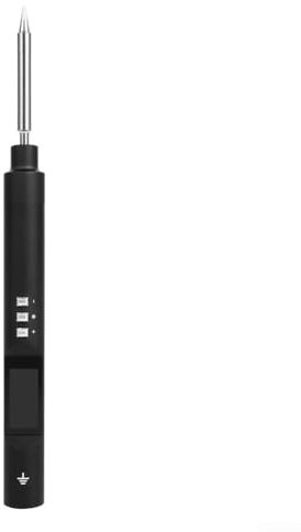 Smart Soldering Iron, PTS200 Smart Soldering Iron Type-C Adjustable Digital Soldering Station Portable for DIY (Black)