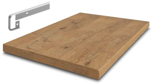 FURNIFY Arbeitsplatte (4 Lancelot Eiche / 80x60 cm / 28mm) Küchenarbeitsplatte Laminatplatte Küchenmöbel
