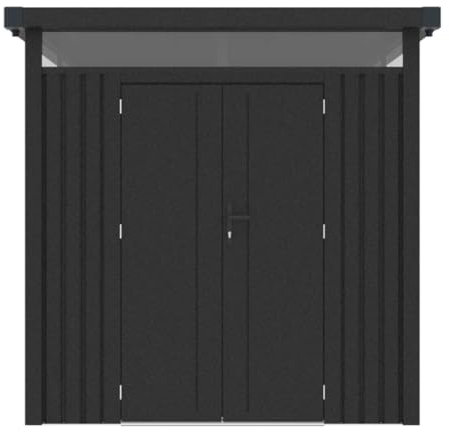 HORI Metall-Gartenhaus aus verzinktem Stahl, robuster Geräteschuppen, abschließbar, witterungsbeständig, montagefreundlich, vielseitig erweiterbar 2300x2300x2220 | ohne Anbau