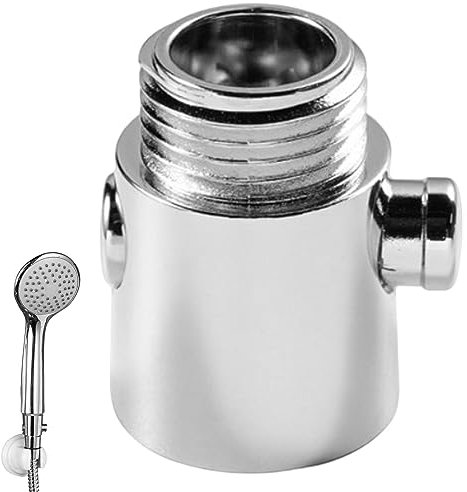 Shower Shut Off Valve, Water Flo w Control Valve, Shower Head Flo w Control Replacement Part for Shower Head,Shower Arm and Hand Shower or Bidet Sprayer (silver)