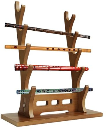 Fbinys Desktop-Flötenständer, 5-stöckiges Flötenregal, Scheiden-Aufbewahrungsregal, Tisch-Flötenhalter, Flöten-Organizer, Flöten-Sammeldisplay, Musiker-Aufbewahrungsregal für Zuhause