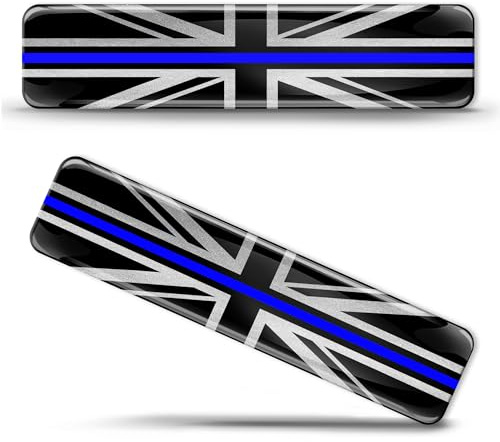 Biomar Labs UK Blue Line Auto Flagge Aufkleber 3D Doming 2er Set F 237/2-ka