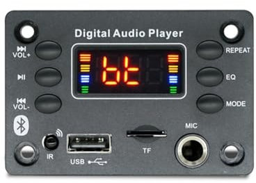 Qusedwey 12V MP3 Player Decoder Board Bluetooth 5.0 Car FM Radio Module TF USB 6.5mm WMA Player Decoder