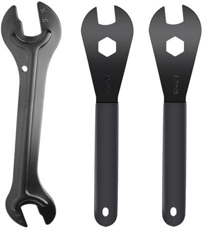Greyoe Fahrrad Kegelschlüssel Set (13/14/15/16/17mm), Pedalschlüssel, Maulschlüssel, Fahrradwerkzeug Radnabe Achsmutter Installieren Entferner Radfahren Schraubenschlüssel