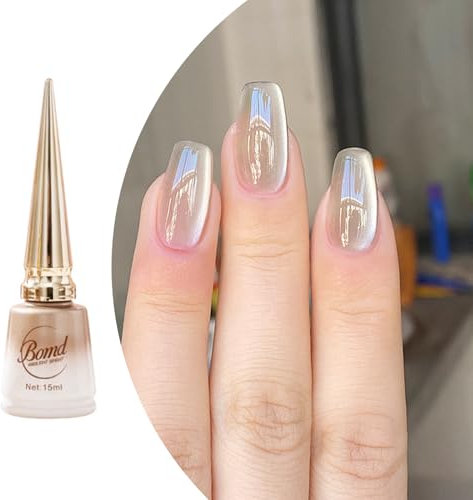 Silver Cat Eye Gel Nail Polish - 15ml Magnetic Gel Nail Polish - Glassy Moonlight Cats Eye gel Nail Varnish Magnetic - Smoothie Long Lasting UV Nail Paint For Women Minicure DIY