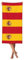 MDATT Toalla de baño de secado rápido con bandera de España, alta absorción, para baño, ducha, deportes