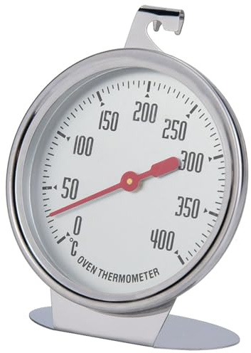 Tomvorks Edelstahl Großes Gage-Dial-Ofen-Thermometer, Einfach zu Reinigen, Echtzeit-Messdisplay, Zum Kochen, mit Hoher Stabilität und Genauigkeit, Nachhaltiges Material, Kompaktes Design,