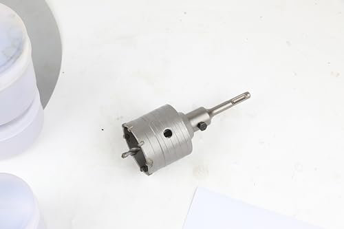 SUQIN Carotatrice A Tazza Per Muro Ø 60mm Con Adattatore SDS PLUS 110 mm E Punta Centraggio 8 mm x 110 mm,Sega A Tazza Per Calcestruzzo,Frese Carotatrici a Tazza per Muri Calcestruzzo Cemento