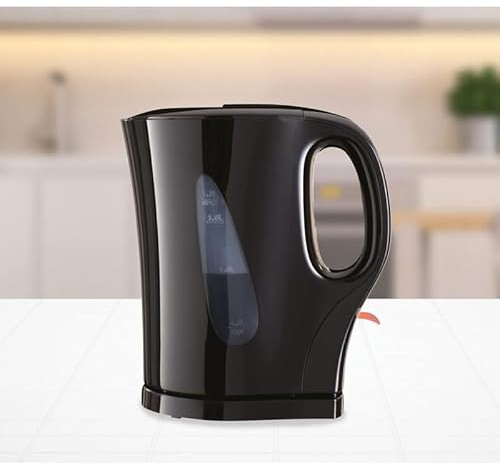 Black Electric Kettle 1.7L – Fast Boil Cordless Kettle with Strix Controller, Auto Shut-Off, Boil-Dry Protection & 360° Base – Sleek Matte Finish for Modern Kitchens