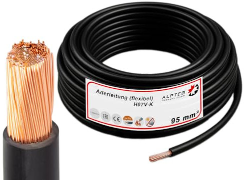 ALPTEG H07V-K Batteriekabel -Meterware 95 mm² Schwarz