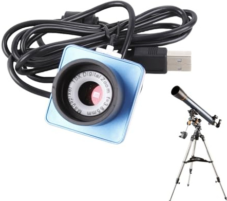 Sghtil Okular für Teleskop, USB-Digitalkamera für Teleskope, astronomisches Fotozubehör mit einer Auflösung von 30.0000 Pixeln für Vogelbeobachtung und Tierbeobachtung